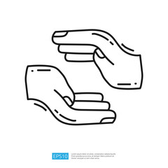 Poster - The image features two stylized hands, one above the other, suggesting a gesture of offering or presentation.