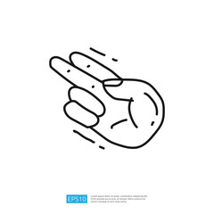 Poster - A minimalist illustration of a hand making a peace sign, symbolizing positivity and goodwill.