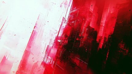 Aufkleber - Abstract Red and White Background with Dynamic Brush Strokes, Creating an Energetic and Contemporary Visual Expression Suitable for Modern Art Projects or Graphic Design