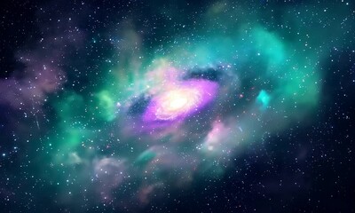 Wall Mural - background of galaxy with colorful space dust