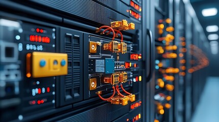 Aufkleber - Intricate quantum circuits interwoven with advanced encryption locks and complex algorithms showcasing the technological advancements and innovations in data security information protection