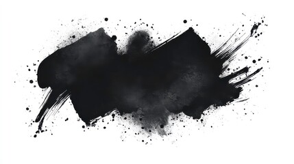 Poster - Watercolor paint with a black stain. Vector featuring creative blots, splashes, and washes. paper-textured background with aquarelles. Brushstrokes and an abstract shape