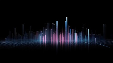 Poster - Abstract Background Graph Depicting Investment Trends and Financial Data with a Modern Aesthetic for Stock Market Analysis and Visualization