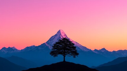 Wall Mural - Majestic Mountain Majesty at Sunrise 