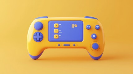 Poster - A colorful gaming controller designed for playful interaction and entertainment.