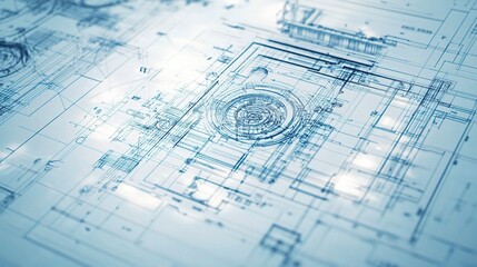 Poster - Technical Drawing and Computer Aided Design Blueprint in Standard Scale, Featuring Intricate Engineering Details and Diagrams for Precision Projects