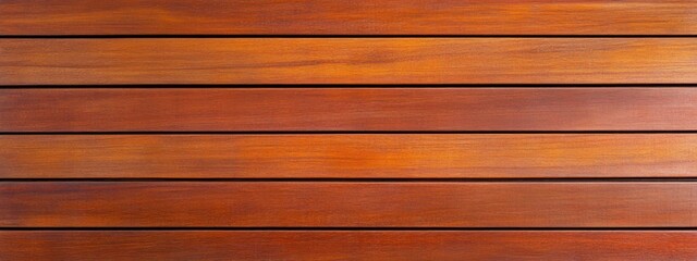 Poster - A close-up of polished wooden planks arranged horizontally, showcasing rich color and texture.