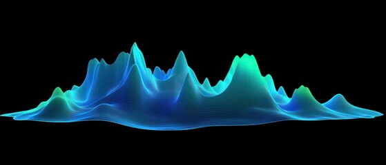 Aufkleber - Abstract representation of sound waves in vibrant colors and smooth gradients.