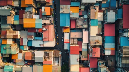 Aufkleber - Cultural diversity amidst urban sprawl, Celebrating the mosaic of ethnicities in city life, photography style