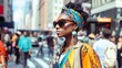 © ArpPSIqee - Cultural diversity in urban fashion: Celebrating multicultural influences in city street style, photography style, photo of