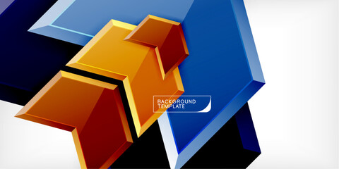 Poster - Technology dynamic arrow geometric background. Vector Illustration For Wallpaper, Banner, Background, Card, Book Illustration, landing page