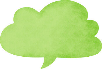 Sticker - Green Watercolor Speech Bubble