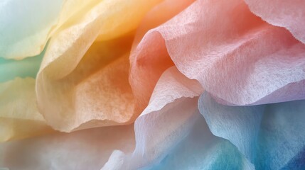Poster - Soft and Colorful Abstract Background with Layers of Delicate Paper, Ideal for Artistic and Creative Projects, Textures, and Visual Designs
