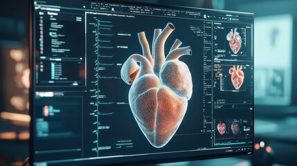 Poster - Innovative software interface for medical and scientific purposes, patient monitoring software, 3D scanner of the human heart