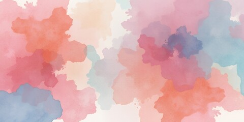 Poster - Soft watercolor wash in pastel shades.
