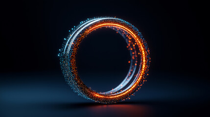Poster - mesmerizing infinity loop created from sparkling particles