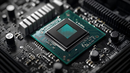 Poster - A computer's CPU now includes AI.  This advanced technology is built directly into the chip, making computers smarter.