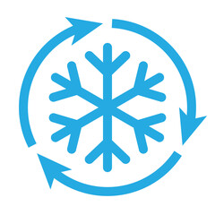 freezer control vector icon. cold temperature symbol. freezing, auto cooling or defrost flat sign. a