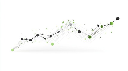 Poster - A stylized graph with varying line thicknesses and colors, representing data trends.