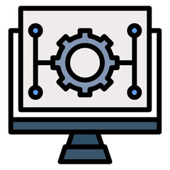 Programmable Automation icon vector image. Can be used for Cyberpunk.