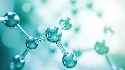 Poster - A close-up of molecular structures illustrating scientific concepts in chemistry.