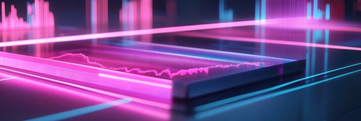 Poster - Abstract digital visualization with vibrant colors and sound wave patterns.