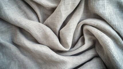 Poster - A close-up of wrinkled, soft gray fabric showcasing its texture and flow.