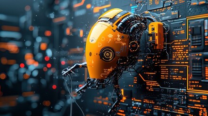 Aufkleber - Exploring abstract ai models with fragmented data representing c standards in a technological environment for enhanced understanding