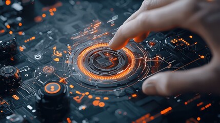 Poster - Hacking hands engaging with ai-powered firewall systems in a high-tech environment an insightful exploration