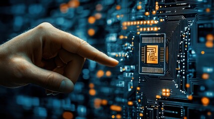 Leinwandbilder - Security expert analyzing ai algorithms under breach standard in a digital environment for cybersecurity insights