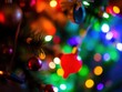© Kachaphot - Vibrant and festive holiday background with colorful Christmas lights illuminating the scene, holiday, ornamental, vibrant