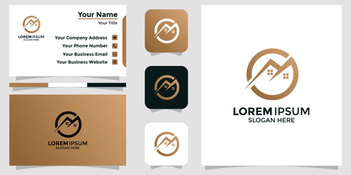 real estate design logo and branding card