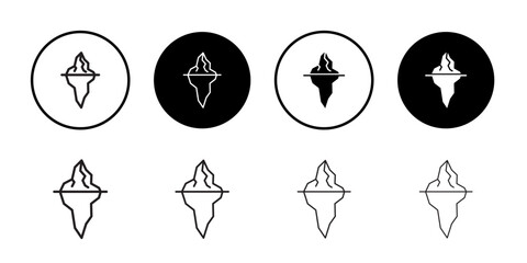 Poster - Iceberg Icon Thin line illustration set