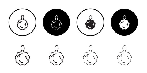 Poster - Shower sponge ball icon Thin line illustration set