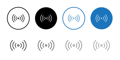 Poster - Sensor icon Thin line illustration set