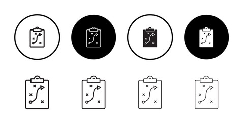 Poster - Tactics icon Thin line illustration set