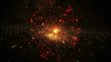 Wall Mural - animation depicting the big bang. birth of the universe.