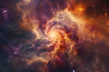Wall Mural - galactic scene with radiant nebula and pulsar, capturing cosmic energy and stellar formation