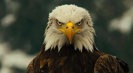 Poster - A close-up of a majestic eagle with intense eyes and detailed feathers.