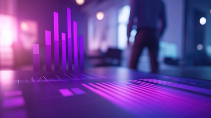 Aufkleber - A digital workspace showcasing data visualizations in vibrant colors.