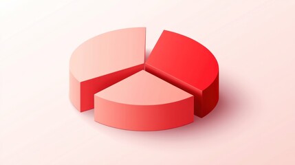 Poster - A 3D pie chart illustration divided into segments, representing data visualization.