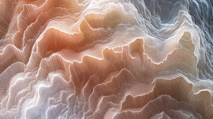 Poster - Abstract representation of layered textures resembling natural formations.