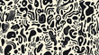 © InspirationDesign - Black organic shapes creating abstract seamless pattern