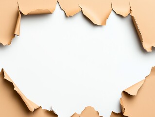 Poster - A torn paper effect revealing a clean white space in the center, perfect for backgrounds, inviting creativity and innovation in graphic design projects.