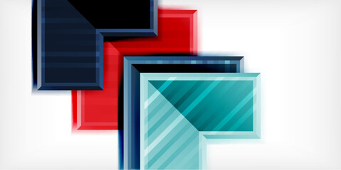 Poster - Arrow symbols created with 3d effects and line texture geometric abstract background