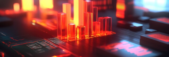 Poster - Abstract representation of a digital circuit with glowing elements.