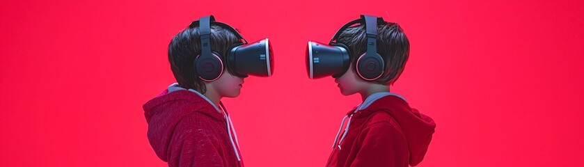 Poster - cyberbullying + communication + advocacy, virtual reality demonstration of empathy in digital interactions, bold vibrant tones
