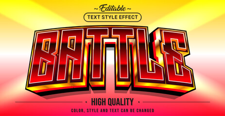 Poster - Editable text style effect - Battle text style theme.