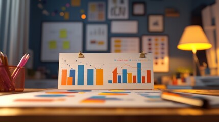 Poster - A workspace featuring data visualizations and charts for analysis and presentation.