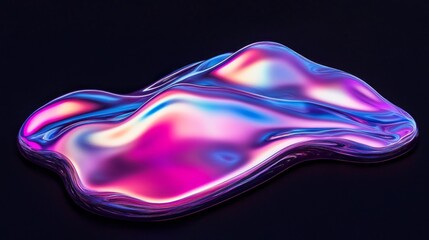 Aufkleber - A shiny, colorful object with a purple and blue hue